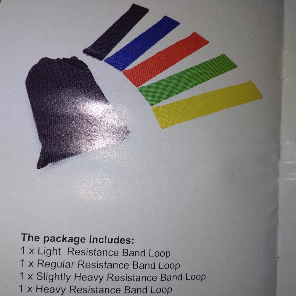 Resistance Bands Exercise Loop Mini Bands Set of 5 Fitness Crossfit Band